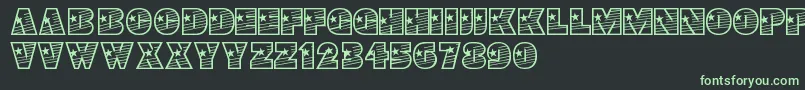 Youngstar Font – Green Fonts on Black Background