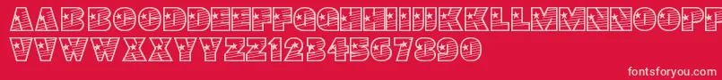 Youngstar Font – Pink Fonts on Red Background