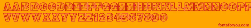 Youngstar Font – Red Fonts on Orange Background