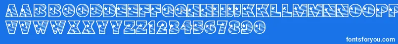 Youngstar Font – White Fonts on Blue Background