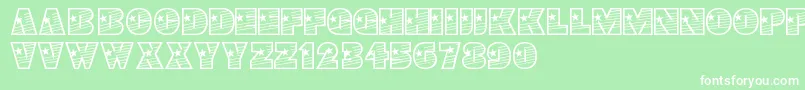 Youngstar Font – White Fonts on Green Background