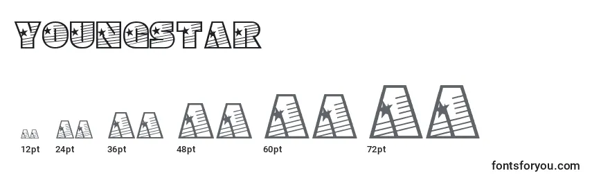 Youngstar Font Sizes