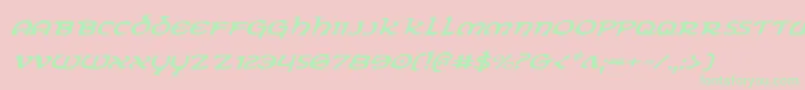 ErinGoBraghExpanditalic-Schriftart – Grüne Schriften auf rosa Hintergrund