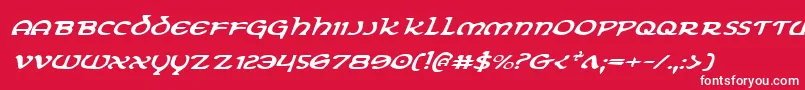 fuente ErinGoBraghExpanditalic – Fuentes Blancas Sobre Fondo Rojo