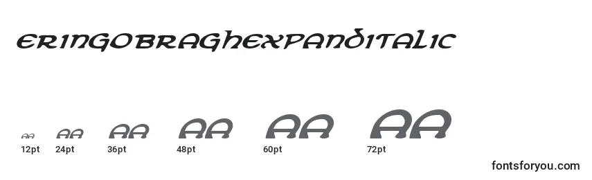 Размеры шрифта ErinGoBraghExpanditalic