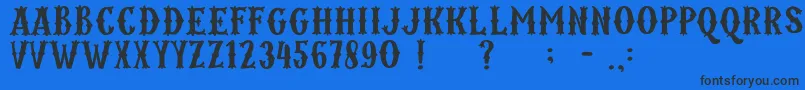 Kordes Font – Black Fonts on Blue Background