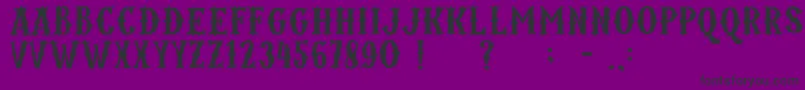 フォントKordes – 紫の背景に黒い文字