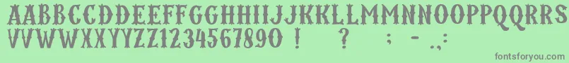 Kordes Font – Gray Fonts on Green Background