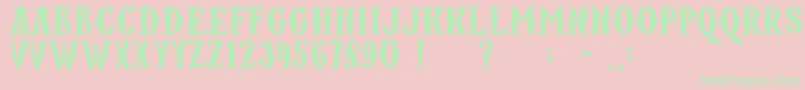 Kordes Font – Green Fonts on Pink Background