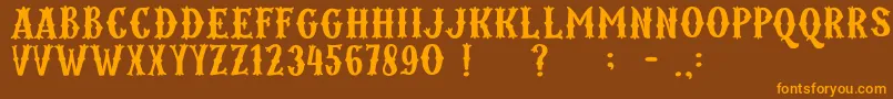 Kordes Font – Orange Fonts on Brown Background