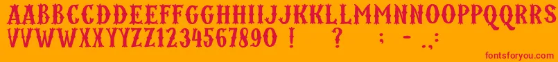 Kordes Font – Red Fonts on Orange Background