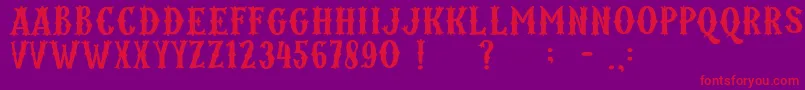 Kordes Font – Red Fonts on Purple Background