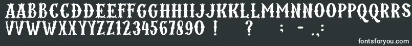 フォントKordes – 黒い背景に白い文字