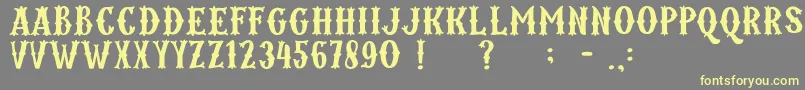 Kordes Font – Yellow Fonts on Gray Background