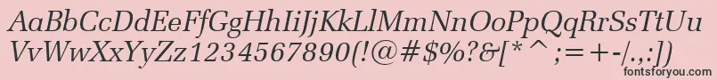 ZapfElliptical711ItalicBt Font – Black Fonts on Pink Background