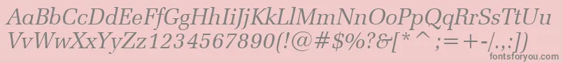 ZapfElliptical711ItalicBt Font – Gray Fonts on Pink Background