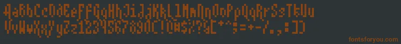 MonoAMano-fontti – ruskeat fontit mustalla taustalla