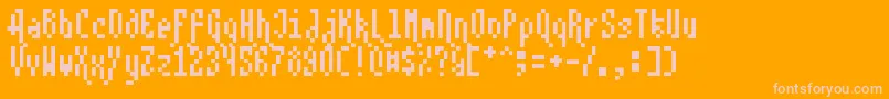 MonoAMano Font – Pink Fonts on Orange Background