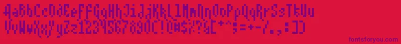 フォントMonoAMano – 赤い背景に紫のフォント