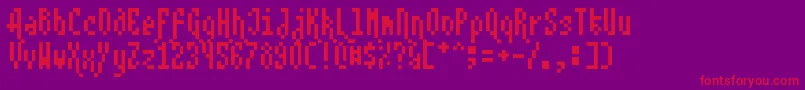 MonoAMano Font – Red Fonts on Purple Background