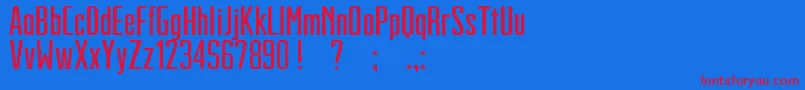 GrandFinale Font – Red Fonts on Blue Background