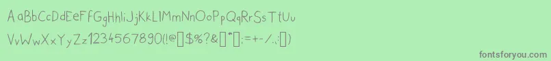 フォントUrbanAnxiety – 緑の背景に灰色の文字