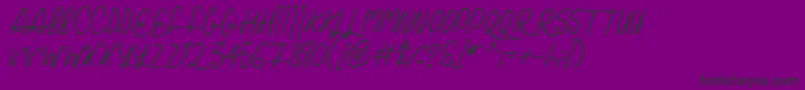 ChristmasCurls Font – Black Fonts on Purple Background