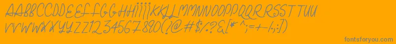 ChristmasCurls Font – Gray Fonts on Orange Background