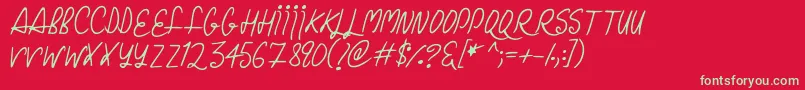 ChristmasCurls Font – Green Fonts on Red Background