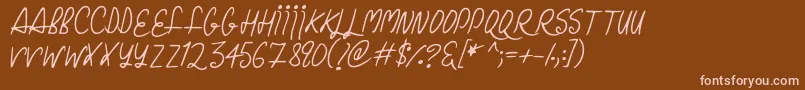 ChristmasCurls Font – Pink Fonts on Brown Background