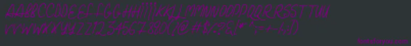 ChristmasCurls Font – Purple Fonts on Black Background