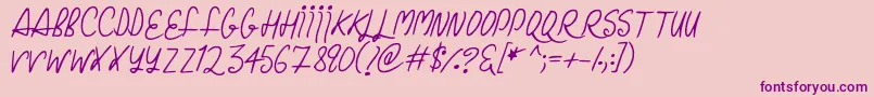 ChristmasCurls Font – Purple Fonts on Pink Background