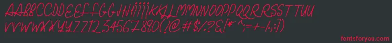 ChristmasCurls Font – Red Fonts on Black Background