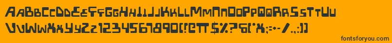 Xped Font – Black Fonts on Orange Background