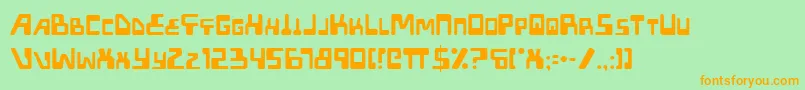 Xped Font – Orange Fonts on Green Background