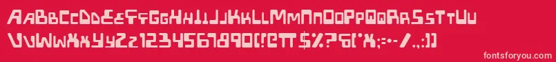 Xped Font – Pink Fonts on Red Background