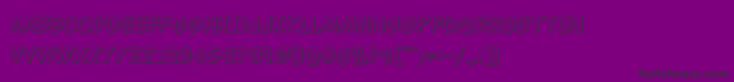 Buddychampion3D-Schriftart – Schwarze Schriften auf violettem Hintergrund