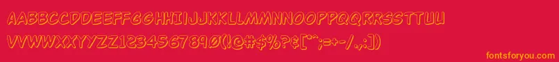 Buddychampion3D Font – Orange Fonts on Red Background