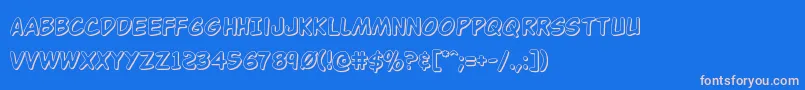 Buddychampion3D Font – Pink Fonts on Blue Background