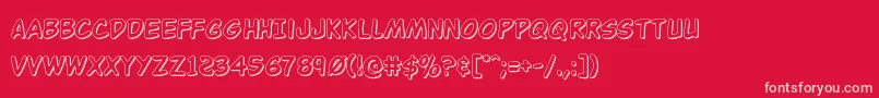Buddychampion3D Font – Pink Fonts on Red Background
