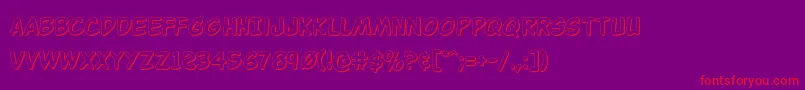 Buddychampion3D Font – Red Fonts on Purple Background