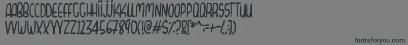 Шрифт CurvyThins – чёрные шрифты на сером фоне
