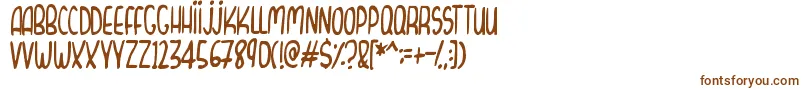 CurvyThins-fontti – ruskeat fontit valkoisella taustalla