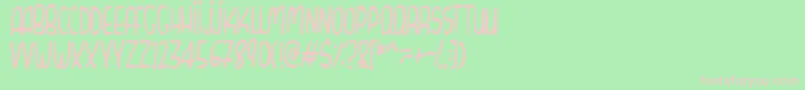 CurvyThins Font – Pink Fonts on Green Background