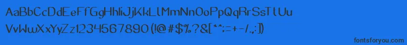 SuperCreative Font – Black Fonts on Blue Background