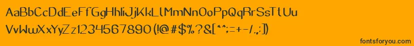 SuperCreative Font – Black Fonts on Orange Background