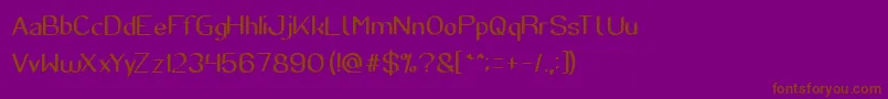 Fonte SuperCreative – fontes marrons em um fundo roxo