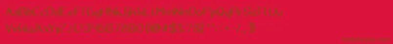 SuperCreative Font – Brown Fonts on Red Background