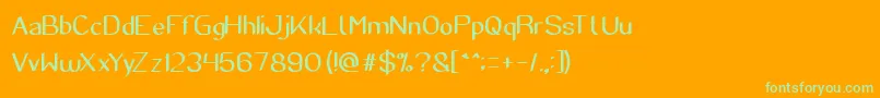 SuperCreative Font – Green Fonts on Orange Background