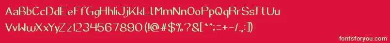 SuperCreative Font – Green Fonts on Red Background